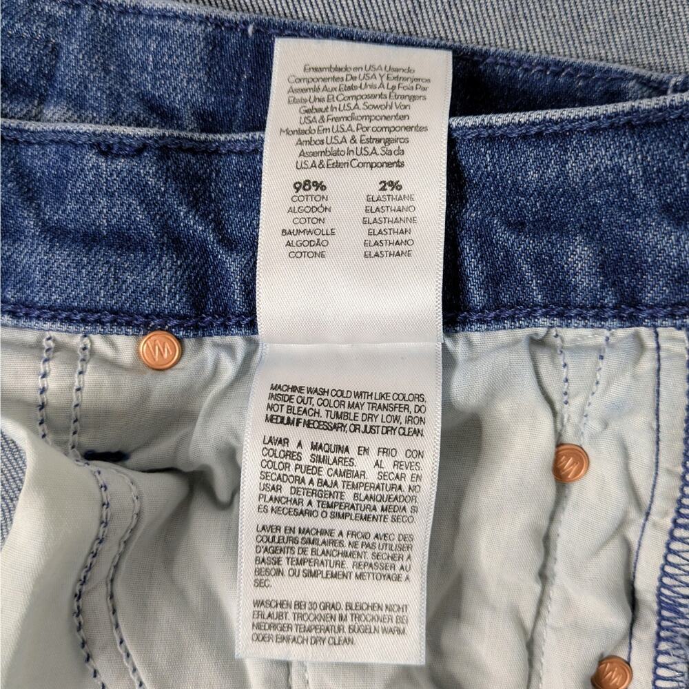 MOTHER Superior Half Pipe Flood 27 Black Blue Two Tone 98% Cotton Premium Denim - Picture 15 of 16
